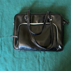 Faux Leather Lap Top Bag